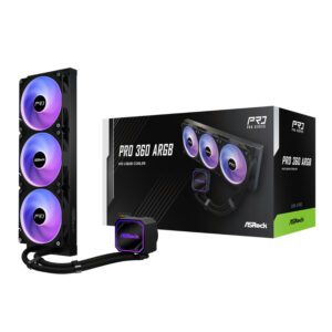 PRO-360-ARGB ASRock-PRO-360-ARGB-All-in-one-Liquid-CPU-Cooler-Black wr 01a ASRock PRO 360 ARGB All-in-one Liquid CPU Cooler - Black