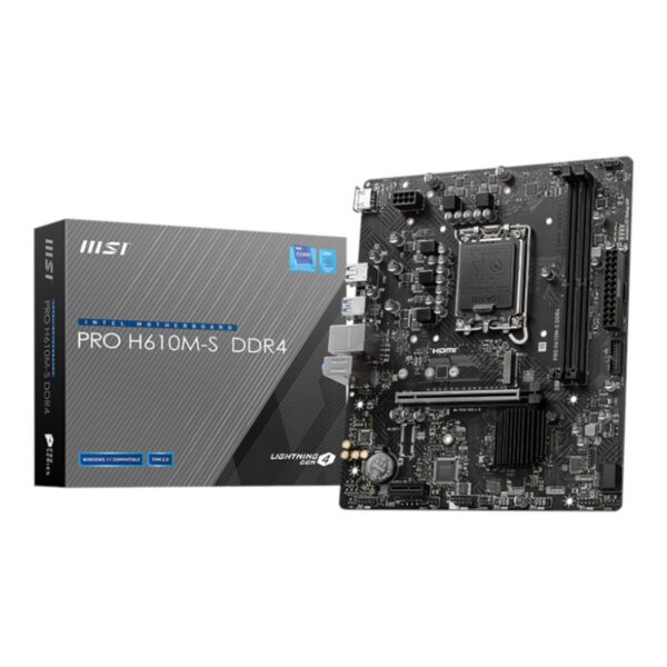 PROH610M-SDDR4 MSI-H610M-S-PRO-LGA1700-M-ATX-2X-DDR4 wr 01 MSI H610M-S PRO LGA1700 M-ATX DDR4 Motherboard