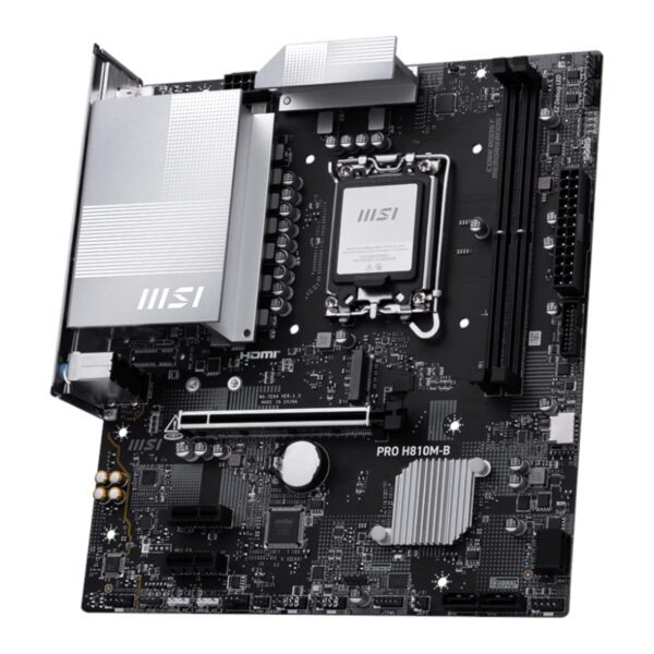 PROH810M-B MSI-H810M-B-PRO-LGA1851-M-ATX-2X-DDR5 wr 03 MSI H810M-B PRO LGA1851 M-ATX DDR5 Motherboard