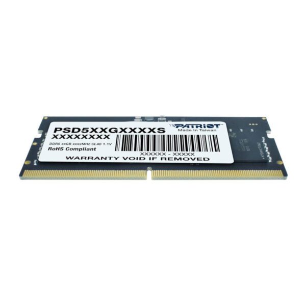 PSD58G480041S Patriot-Signature-Line-8GB-4800MHz-DDR5-SODIMM-Notebook-Memory wr 03a Patriot Signature Line DDR5 8GB 4800MHz Single Rank SODIMM Notebook Memory