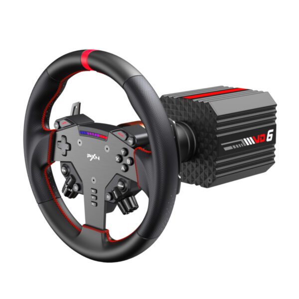 PXN VD6 Direct Drive Sim Racing Wheel | PD-HM Dual Pedal | Z9 Clamp Bundle
