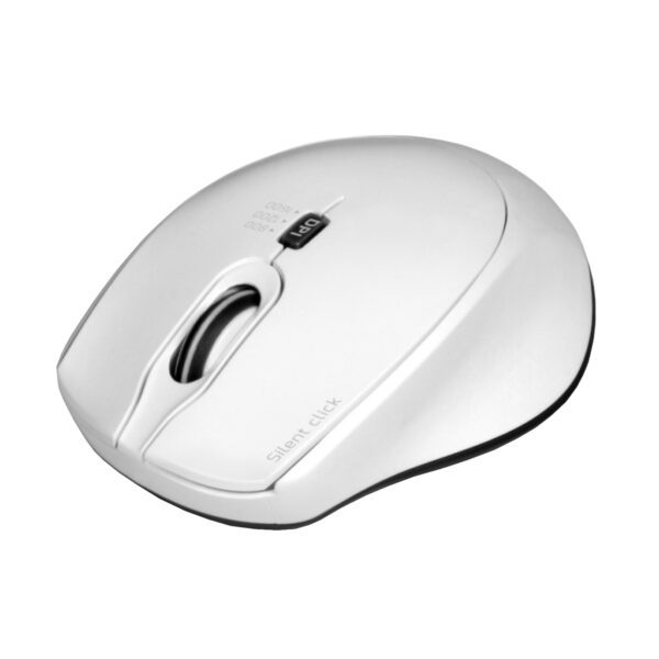 Port 900714 wr 02b Port Connect Silent 1600DPI 3 Button Wireless Mouse - White