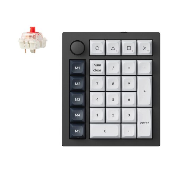 Q0M-M1 Keychron Q0 Max QMK Gateron Jupiter Red wr 01 Keychron Q0 Max QMK Gateron Jupiter Red RGB Wireless Custom Number Pad Carbon Black