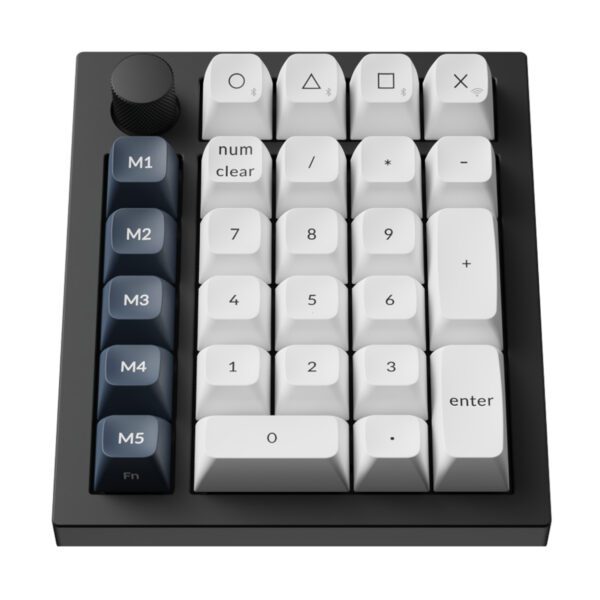 Q0M-M4 Keychron-Q0-Max-QMK-Gateron-Jupiter-Banana-RGB-Wireless-Custom-Number-Pad-Carbon-Black wr 02a Keychron Q0 Max QMK Gateron Jupiter Banana RGB Wireless Custom Number Pad Shell White