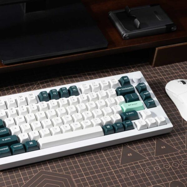 Q1H-M1-wr-02-1 Keychron Q1H-P1 QMK Wireless Custom Keyboard - White