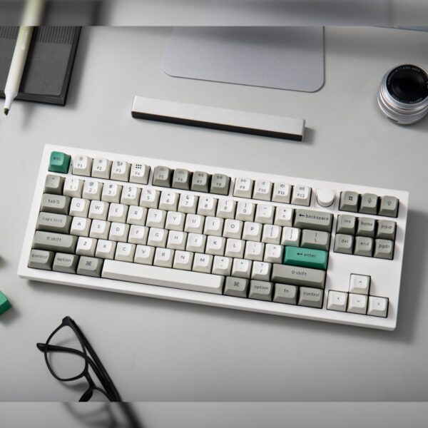 Q3M-P1 Keychron Q3 Max 80 Full Assembled Knob R wr 05 Keychron Q3 Max 80% Full Assembled Knob Red Switch Hot-Swap Gateron Jupiter RGB Wireless Keyboard - Shell White