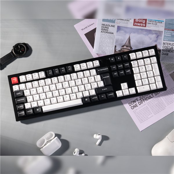 Keychron Q6 HE QMK Full-size Wireless Custom Mechanical Keyboard (Nebula Switch) – Carbon Black