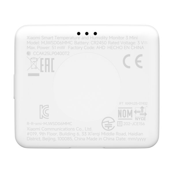 QBH4312GL Xiaomi-Smart-Temperature-and-Humidity-Monitor-3-Mini-White wr 04a Xiaomi Smart Temperature and Humidity Monitor 3 Mini