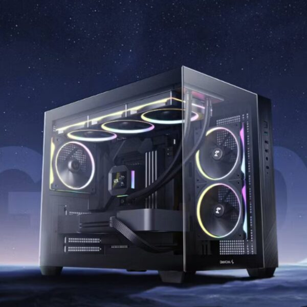 R-CG330-BKNGM3-G DEEPCOOL CHASSIS CG330 5F MATX ARGB BK wr 01 Deepcool CG330 3F Panoramic Dual-Chamber Micro-ATX Gaming Chassis - Black
