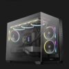 R-CG330-BKNGM3-G DEEPCOOL CHASSIS CG330 5F MATX ARGB BK wr 02 Deepcool CG330 3F Panoramic Dual-Chamber Micro-ATX Gaming Chassis - Black