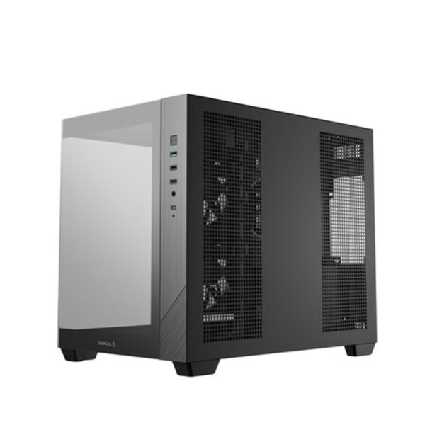 R-CG330-BKNGM3-G DEEPCOOL CHASSIS CG330 5F MATX ARGB BK wr 07 Deepcool CG330 3F Panoramic Dual-Chamber Micro-ATX Gaming Chassis - Black