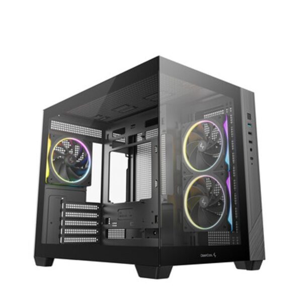 R-CG330-BKNGM3-G DEEPCOOL CHASSIS CG330 5F MATX ARGB BK wr 11 Deepcool CG330 3F Panoramic Dual-Chamber Micro-ATX Gaming Chassis - Black