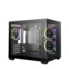 R-CG330-BKNGM3-G DEEPCOOL CHASSIS CG330 5F MATX ARGB BK wr 12 Deepcool CG330 3F Panoramic Dual-Chamber Micro-ATX Gaming Chassis - Black