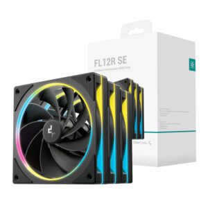 R-FL12RSE-BKAPN3-G DeepCool-FL12R-SE-3-in-1-ARGB-Fan-Pack-Black wr 01a DeepCool FL12R SE 3-in-1 ARGB 120mm PWM 3 Fan Pack - Black