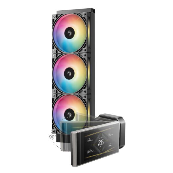 R-LT360VISIONBKAMMC-G-1 DeepCool-LT360-Vision-ARGB-4.5-inch-LCD-All-in-one-CPU-Liquid-Cooler-Black wr 02a DeepCool LT360 VISION ARGB 4.5" LCD All-in-one CPU Liquid Cooler - Black