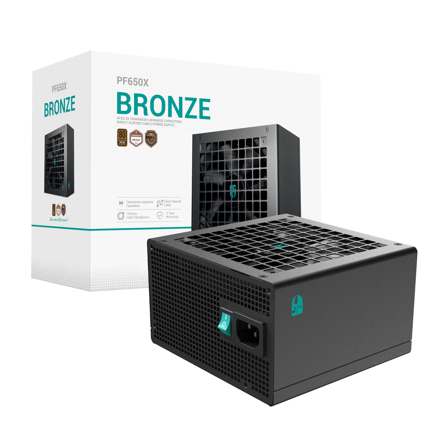 R-PF650X-HD0B-JGEU DeepCool PF650-X 650W 80 PLUS Bronze Non wr 01 DeepCool PF650-X 650W 80 PLUS Bronze Non-Modular Power Supply