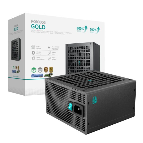 R-PQA00G-FD1B-JGEU-V1 DeepCool Gamerstorm PQ1000G 1000W 80PLUS wr 01 DeepCool Gamerstorm PQ1000G 1000W 80PLUS Gold Fully Modular Power Supply