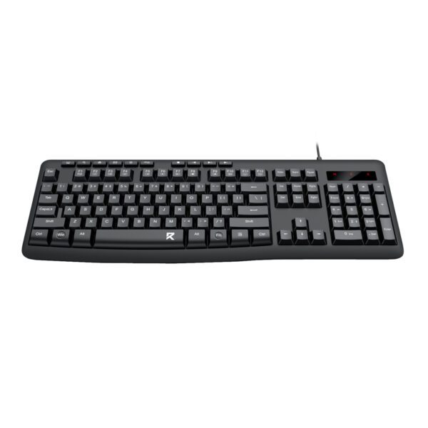RD-BK-7366 Redragon-BK-7366-Full-size-Ergonomic-Membrane-Office-Keyboard-Black wr 03a Redragon BK-7366 Full-size Ergonomic Wired Membrane Office Keyboard - Black