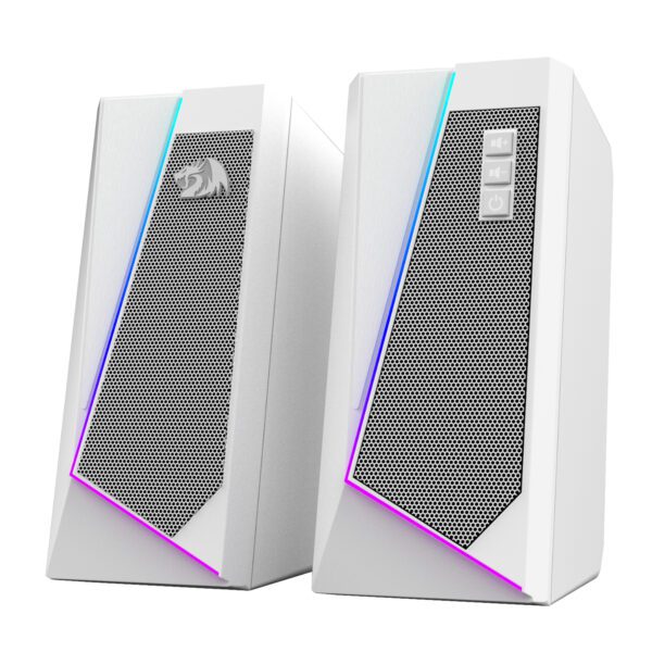 Redragon GS20W ANVIL 3W 2.0 RGB Stereo Desktop PC Speakers - White