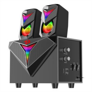 RD-GS700 REDRAGON-2.1-Satellite-Speaker-TOCCATA-RGB-11W-Gaming-Speaker-–-Black wr 01 REDRAGON 2.1 Satellite Speaker TOCCATA RGB 11W Gaming Speaker - Black