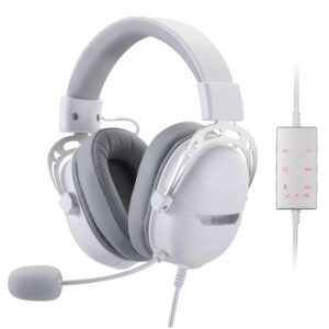 RD-H376WG REDRAGON-OVER-EAR-AURORA-WH wr 01 REDRAGON Over-Ear AURORA Gaming Headset - White