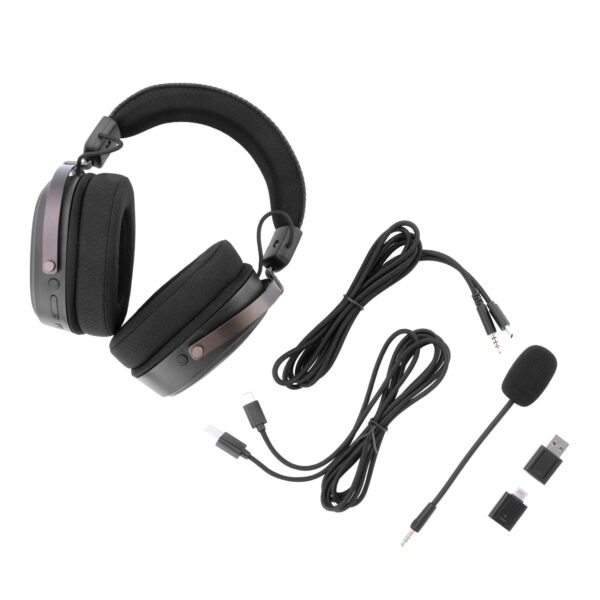 RD-H831 Redragon FURY WRS Over-Ear Wireless Gami wr 06 Redragon FURY WRS Over-Ear Wireless Gaming Headset - Black