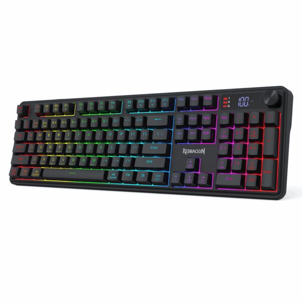 Redragon RM104 PRO VOLCANO RGB Wireless Membrane Gaming Keyboard - Black