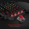 REDRAGON Diti Elite Pro One-Handed RGB Wireless Mechanical Gaming Keyboard - Black