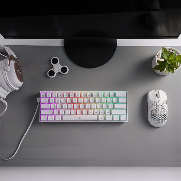RD-K630W-RGB wr 02-1 REDRAGON DRAGONBORN Wired Mechanical Keyboard RGB
67Key Design - White