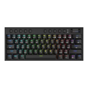 RD-K632RGB-PRO wr 01 REDRAGON Horus Mini Pro 61Key Wireless Bluetooth Red Switch RGB Low Profile Gaming Mechanical Keyboard - Black