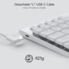 Redragon K632 HORUS Mini 60% RGB Wired Gaming Keyboard – White