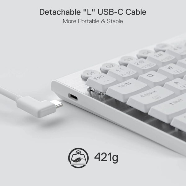 Redragon K632 HORUS Mini 60% RGB Wired Gaming Keyboard – White