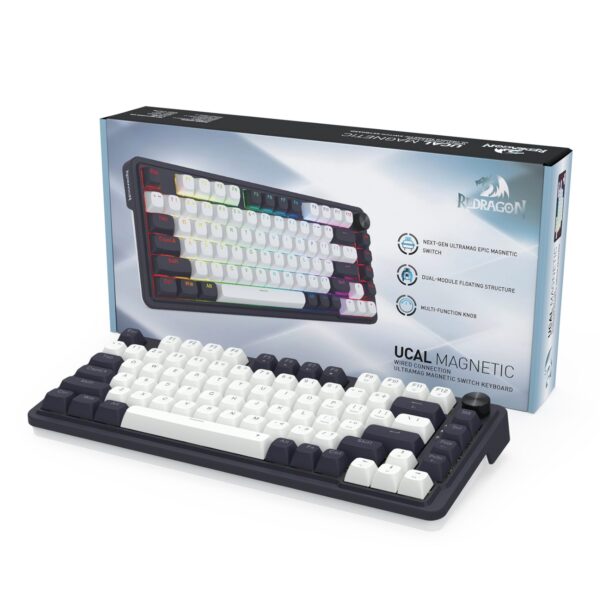 RD-K673WB-RGB-M Redragon-K673-UCAL-75-Magnetic-Ultramag-Switch-Wired-Keyboard-Black wr 07a Redragon K673 UCAL 75% Magnetic Ultramag Switch Wired Keyboard - Black