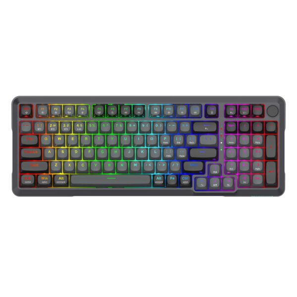 RD-K688GB-RGB-PRO REDRAGON-KB-MECH-BRAGI-PRO-RGB-BK wr 01 Redragon BRAGI PRO K688 98+1 Gasket Wireless Mechanical Keyboard (Triple Mode, RGB, Hot-Swappable, Cream Linear Switches)