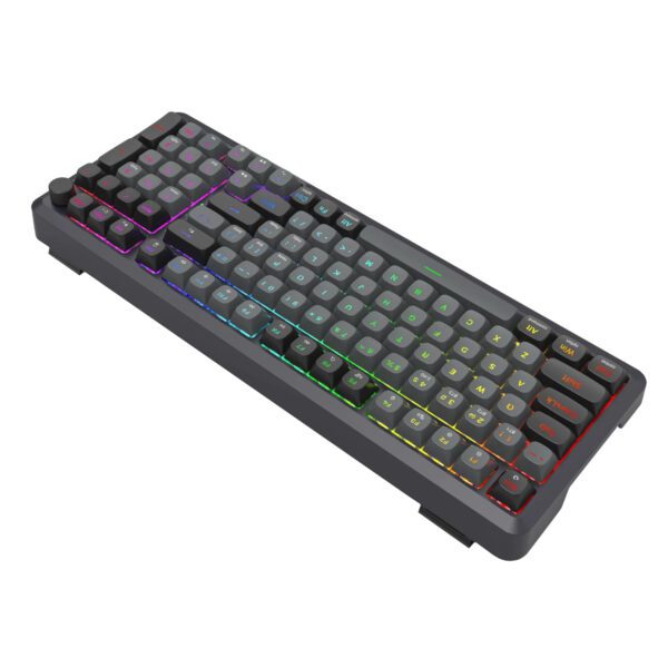 RD-K688GB-RGB-PRO REDRAGON-KB-MECH-BRAGI-PRO-RGB-BK wr 04 Redragon BRAGI PRO K688 98+1 Gasket Wireless Mechanical Keyboard (Triple Mode, RGB, Hot-Swappable, Cream Linear Switches)