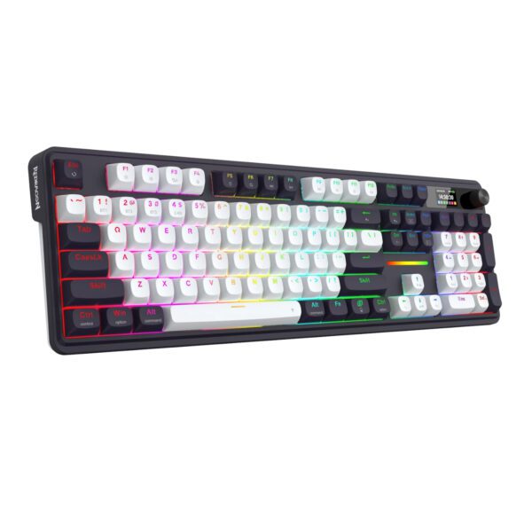 RD-K762WB-RGB-PRO Redragon-K762WB-RGB-PRO-LCD-Full-size-Gasket-Mechanical-Keyboard-Black wr 01a Redragon K762WB-RGB-PRO LCD Full-size Gasket Mechanical Keyboard - Black