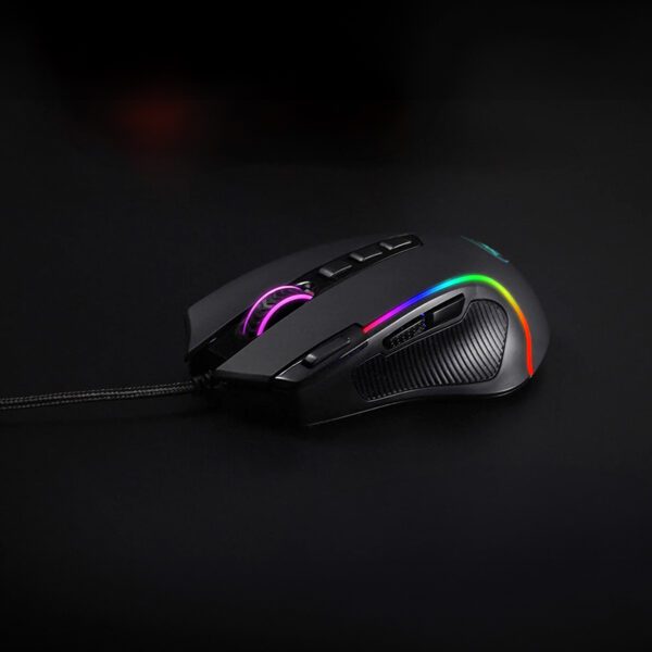 RD-M612-RGB wr 01-1 REDRAGON PREDATOR 4000DPI RGB Ergo Gaming Mouse - Black