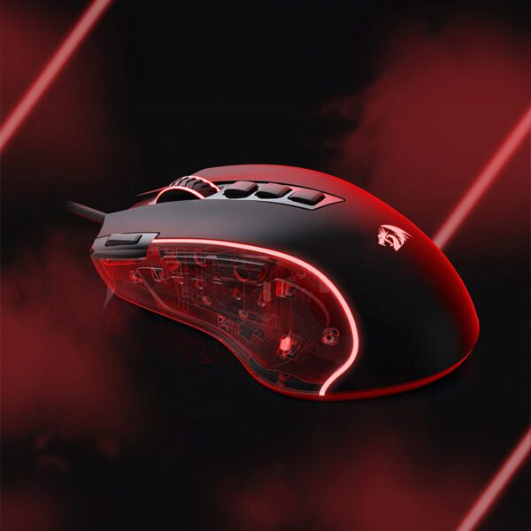 RD-M612-RGB wr 03-1 REDRAGON PREDATOR 4000DPI RGB Ergo Gaming Mouse - Black