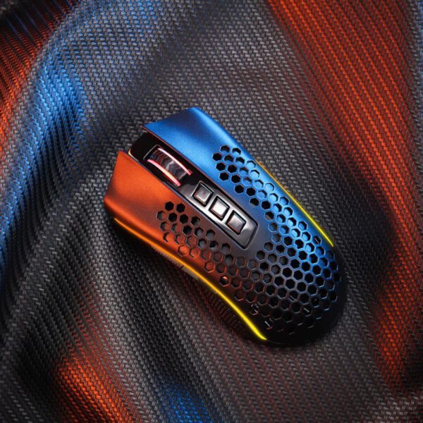 RD-M808-RGB wr 05 REDRAGON STORM 12400DPI 7 Buttons|Ergonomic Design|P3327 Optical Sensor|Lightweight Body|RGB Backlit gaming Mouse - Black