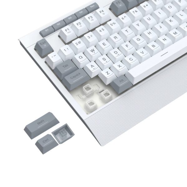 Redragon S151 Wired RGB Gaming Keyboard and Mouse Combo - White and Grey