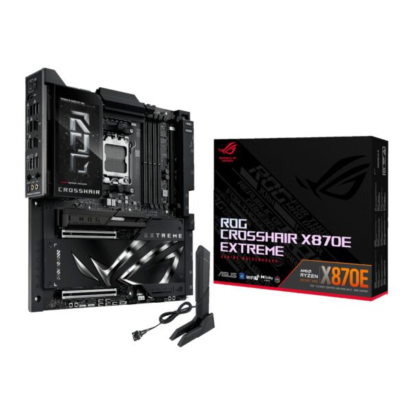 ROGCROSSHAIRX870EEXTREME Asus-ROG-Crosshair-X870E-EXTREME-AM5-E-ATX-Gaming-Motherboard-Black wr 01 Asus ROG Crosshair X870E EXTREME AM5 E-ATX Gaming Motherboard