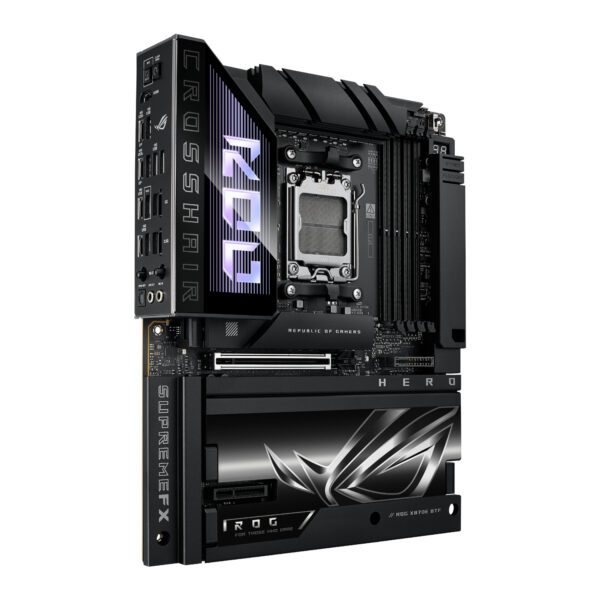 ROGCROSSHAIRX870EHEROBTF ASUS-ROG-CROSSHAIR-X870E-HERO-BTF-AMD-AM5-ATX-Gaming-Motherboard wr 03a ASUS ROG CROSSHAIR X870E HERO BTF AMD AM5 ATX Gaming Motherboard