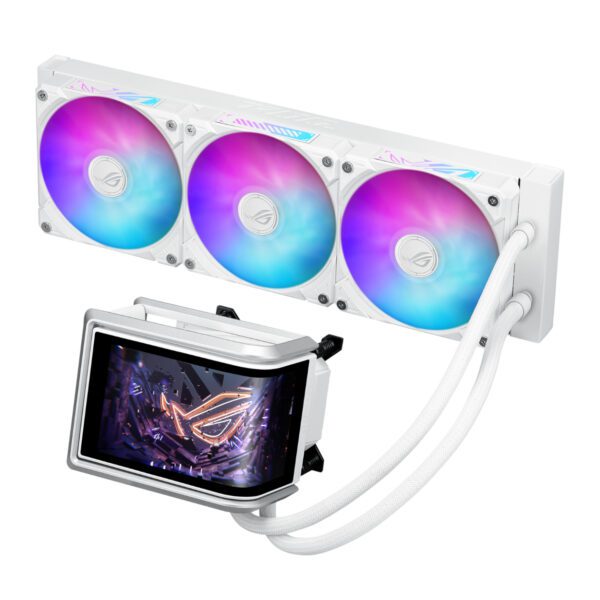 ROGRYUOIV360ARGB-WH ASUS-ROG-RYUO-IV-360-ARGB-Liquid-CPU-Cooler-White wr 02a ASUS ROG RYUO IV 360 ARGB Liquid CPU Cooler White Edition
