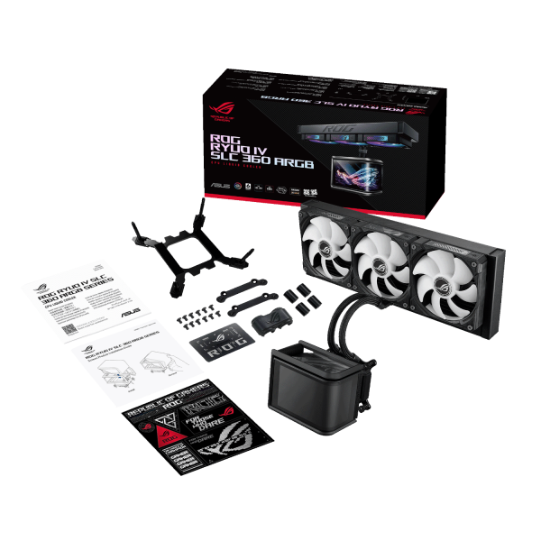 ROGRYUOIVSLC360ARGB ASUS ROG Ryuo IV SLC 360mm ARGB Liquid C wr 08 ASUS ROG Ryuo IV SLC 360mm ARGB Liquid CPU Cooler - Black