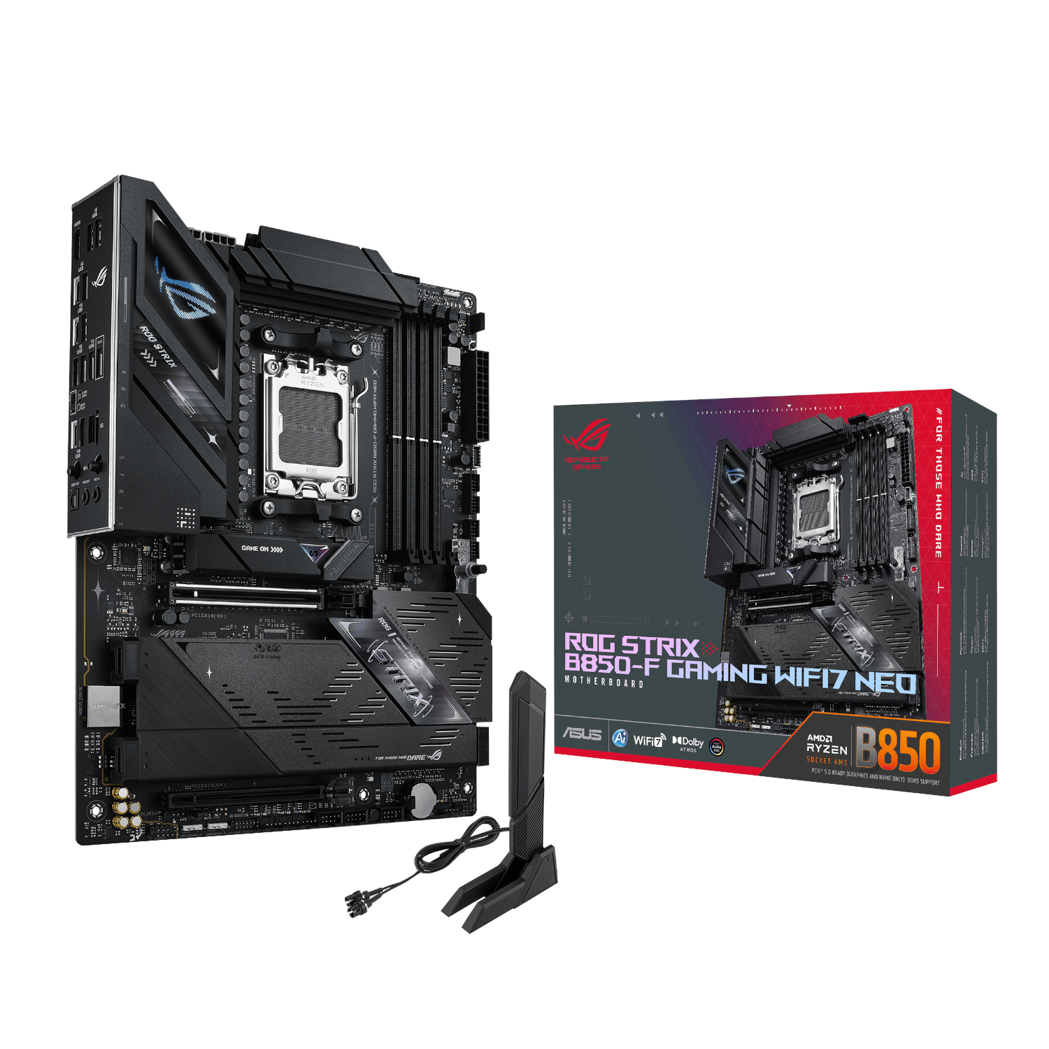 ROGSTRIXB850-FGMGWIFINEO ASUS ROG STRIX B850-F GAMING WIFI7 NEO A wr 01 ASUS ROG STRIX B850-F GAMING WIFI7 NEO AM5 ATX Gaming Motherboard