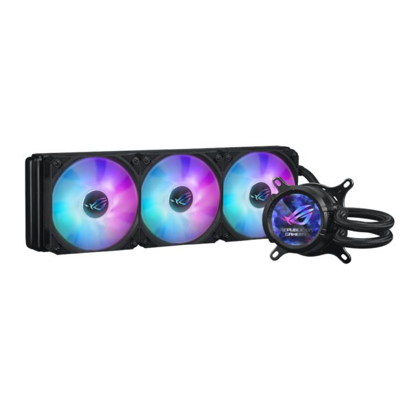 ROGSTRIXLCIII360ARGBLCD Asus-ROG-STRIX-LC-III-360-ARGB-LCD-All-in-one-CPU-Liquid-Cooler-Black wr 02a Asus ROG STRIX LC III 360 ARGB LCD All-in-one CPU Liquid Cooler - Black
