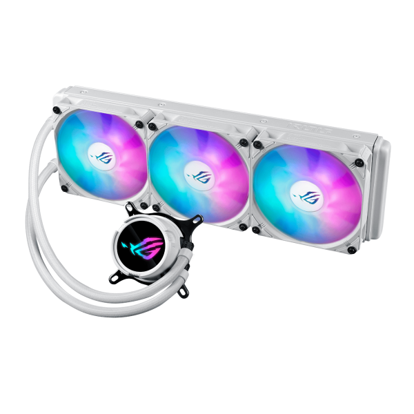 ROGSTRIXLCIII360ARGB WH ASUS ROG Strix LC III 360mm ARGB White E wr 03 ASUS ROG Strix LC III 360mm ARGB White Edition Liquid CPU Cooler