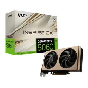 RTX5060INSPIRE2XOC8G MSI-GeForce-RTX-5060-8G-INSPIRE-2X-OC-Graphics-Card-–-Gold wr 01 MSI GeForce RTX 5060 8G INSPIRE 2X OC Graphics Card – Gold