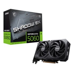 RTX5060SHADOW2XOC8GB MSI-GF-RTX-5060-SHADOW-2X-OC-8GB wr 01 MSI GeForce RTX 5060 SHADOW 2X OC 8GB Graphics Card