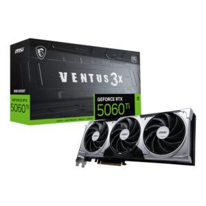 RTX5060TIVENTUS3XOC16GB-WR-01 MSI GeForce RTX 5060 Ti VENTUS 3X OC 16GB GDDR7 Graphics Card